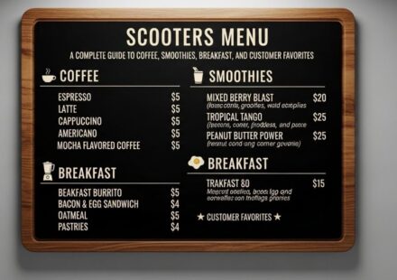 Scooters Menu