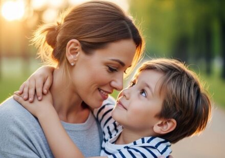 mom and son