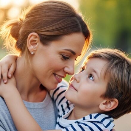 mom and son