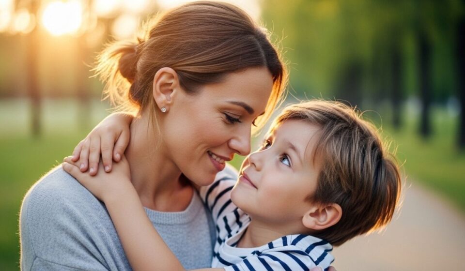 mom and son