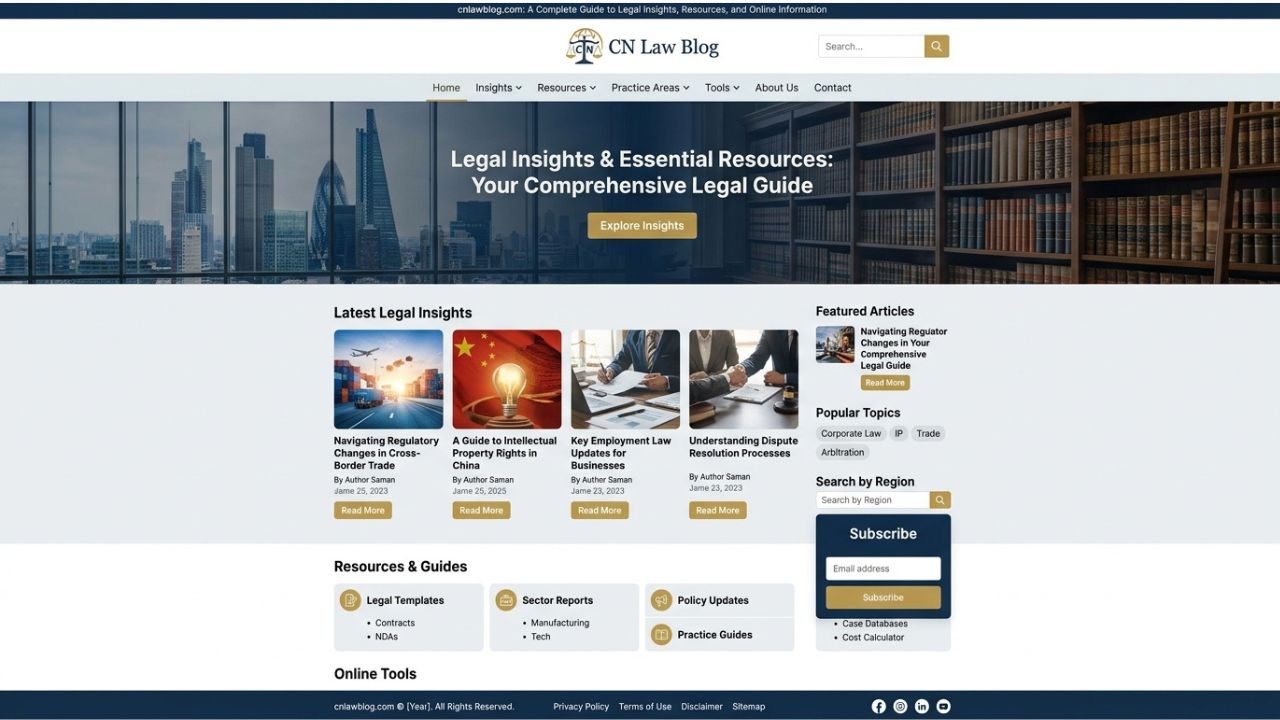 cnlawblog.com: A Complete Guide to Legal Insights, Resources, and Online Information