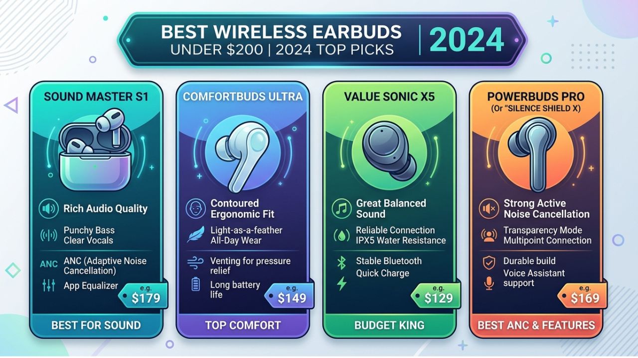 Best Wireless Earbuds Under 200 Dollars 2024: Top Picks for Sound, Comfort, and Value